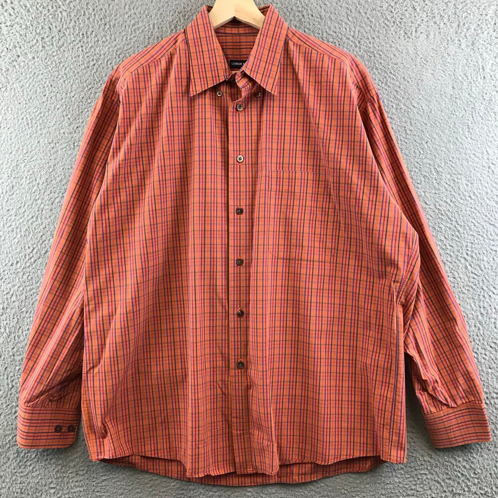 Gitman Bros Shirt Mens‎ L Button Up Multicolor Plaid Pocket Check